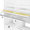 Schuhschrank BEALIFE 95x24x102 cm mit 4 Kippfächern & 2 Produktbild-Vorschau 8