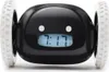 A black alarm clock with wheels is shown against a white background. Produktbild-Vorschau
