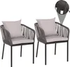 Two outdoor chairs with cushions on a white background. Anteprima dell’immagine prodotto