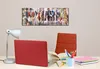 Wallario Premium Leinwandbild Bemalte Holzplanken mit alter Produktbild-Vorschau 2