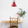 Pendelleuchte Hängelampe Vintage Ø40 cm E27 Rot Metall Produktbild-Vorschau 4