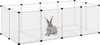 vidaXL Klec pro malá zvířata Transparentní 144x74x46,5 cm Náhled obrázku produktu 6