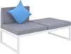 5-tlg. Garten-Lounge-Set mit Auflagen Aluminium und WPC Produktbild-Vorschau 6