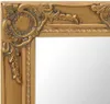 A close-up view of the ornate corner of a golden baroque-style mirror frame. Náhled obrázku produktu