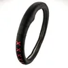 Lenkradbezug Ø 38x9 cm 15x3,5 Zoll schwarz rot für VW für Produktbild-Vorschau 5