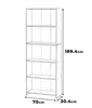 MRBLS Bibliothèque noire 70x189x30 cm - Étagère sur pied Voir les images du produit 2