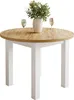 OLEA runder Esstisch, Weiß / Craft Gold Eiche - ø100 cm Produktbild-Vorschau 3