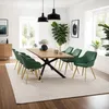 Chaise MARILYN en velours matelassé - vert foncé/or, Lot de Voir les images du produit 9