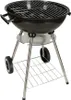 A black and silver charcoal grill on a white background. Produktbild-Vorschau