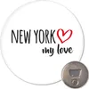 Huuraa Magnet New York my love 59mm Kühlschrankmagnet rund Produktbild-Vorschau 1