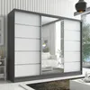 Schwebetürenschrank, 3-türig Schrank 200 cm mit Spiegel Produktbild-Vorschau 1