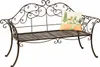 DanDiBo Panchina da giardino in metallo marrone resistente Anteprima dell’immagine prodotto 11