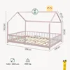 Hausbett ‘Hesel’ für Kinder mit Rausfallschutz 140 x 200 cm Produktbild-Vorschau 3