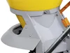 A close-up view of a yellow and gray spreader hopper. Náhled obrázku produktu