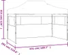 vidaXL Tente pliante avec 3 éléments latéraux 3x4,5 m Crème Voir les images du produit 7