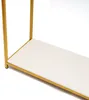 A close-up view of a shelf on a gold-colored clothing rack. Podgląd zdjęcia produktu