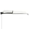 vidaXL Einziehbare Markise Handbetrieben 300 x 250 cm Creme Produktbild-Vorschau 1
