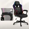 A gaming chair with RGB lighting, shown with a close-up inset highlighting a feature. Anteprima dell’immagine prodotto