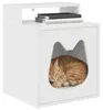 vidaXL Maison pour chat, blanc brillant, 42,5 x 40 x 53,5 Voir les images du produit 2