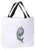Mr. & Mrs. Panda Tote Bag Narwal Gitarre - Weiß - Geschenk, Produktbild-Vorschau 2