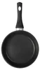 A black frying pan with a black handle is shown from a top-down view against a white background. Podgląd zdjęcia produktu