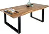 Esstisch Baumkante massiv Akazie Natur 120 x 80 U-Gestell Produktbild-Vorschau 1