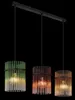 Globo Lighting Hängeleuchte Metall schwarz matt, Glasstäbe Produktbild-Vorschau 3