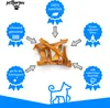 A collage of images and text highlighting the features of dog chews. Produktbild-Vorschau