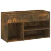 vidaXL Schuhbank Räuchereiche 80x30x45 cm Holzwerkstoff Produktbild-Vorschau 4