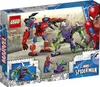 The image shows the box of a LEGO Marvel Spider-Man playset, featuring Spider-Man and Green Goblin mechs. Produktbild-Vorschau