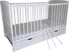 Dětská postýlka 70x140 rozkládací se zásuvkou, postýlka, Náhled obrázku produktu 4