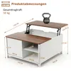 Table basse Puluomis avec mécanisme de levage, table à Voir les images du produit 4