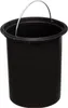 A black bucket with a silver handle is shown against a white background. Podgląd zdjęcia produktu