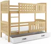 Kinderhochbett mit Stauraum und Matratzen 80x190 BRIGID – Produktbild-Vorschau 2
