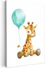 Leinwand Bilder 80x120 cm - Kinder Ballon - Giraffe - Produktbild-Vorschau 1