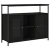 vidaXL Kredens czarny 100x35x80 cm materiał drewnopochodny Podgląd zdjęcia produktu 1
