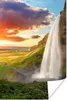MuchoWow® Poster Wasserfall - Felsen - Sonnenuntergang - Produktbild-Vorschau 1