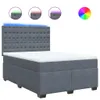 vidaXL Postel Boxspring s matrací Dark Grey 160x200 cm Náhled obrázku produktu 1