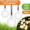 KRUMAD Solarna girlanda ogrodowa 100 LED - ciepłe białe Podgląd zdjęcia produktu 4