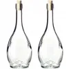 Two empty glass bottles with cork stoppers on a white background. Voir les images du produit