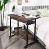 COSTWAY Schreibtisch mit Rollen, Tastaturablage, Produktbild-Vorschau 2