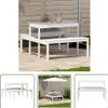 The Living Store Picknicktisch 110x134x75 cm Massivholz Produktbild-Vorschau 1