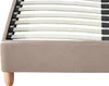 Bett 140 x 190 cm mit gestepptem Kopfteil - Stoff - Beige - Produktbild-Vorschau 4
