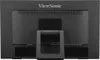 The back of a black ViewSonic monitor is shown, mounted on its stand. Voir les images du produit
