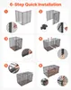 VEVOR Hundekäfig Hochbelastbar 1626x837x1037 mm, Hundebox Produktbild-Vorschau 5