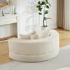 2-in-1 Schlafsofa in Beige – Halbrundes Sofa verwandelt Produktbild-Vorschau 8