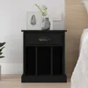 vidaXL Nočný stolík čierny 43x36x50 cm Náhľad obrázku produktu 1