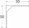 Regalwinkel in weiss 50 x 50 mm Anteprima dell’immagine prodotto 3