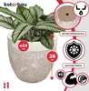 KOTARBAU® Blumenkübel Höhe 26 cm ⌀ 30 cm Blumentopf Weiß Produktbild-Vorschau 4