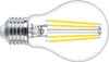 A close-up studio shot of a clear LED light bulb with visible filament elements. Produktbild-Vorschau